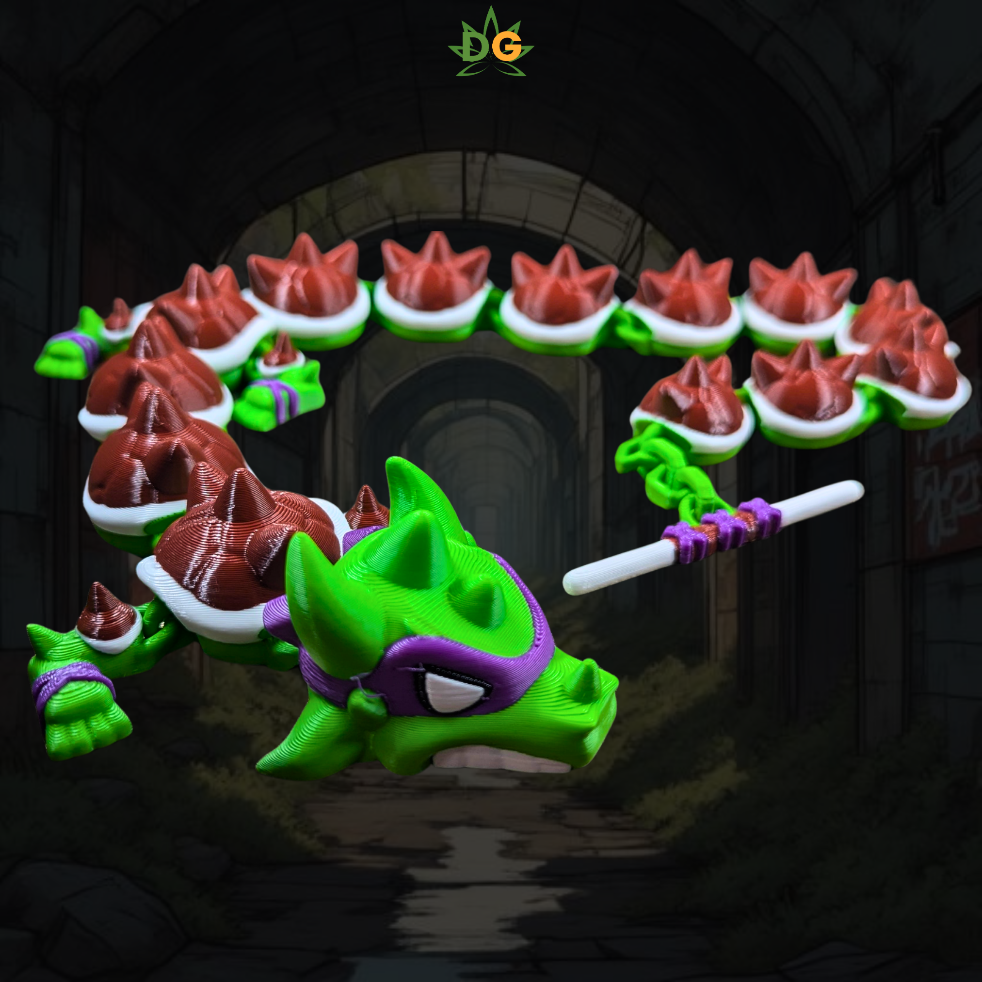 Ninja Dragon Turtle | 3D Printed Retro Gamer Collectible