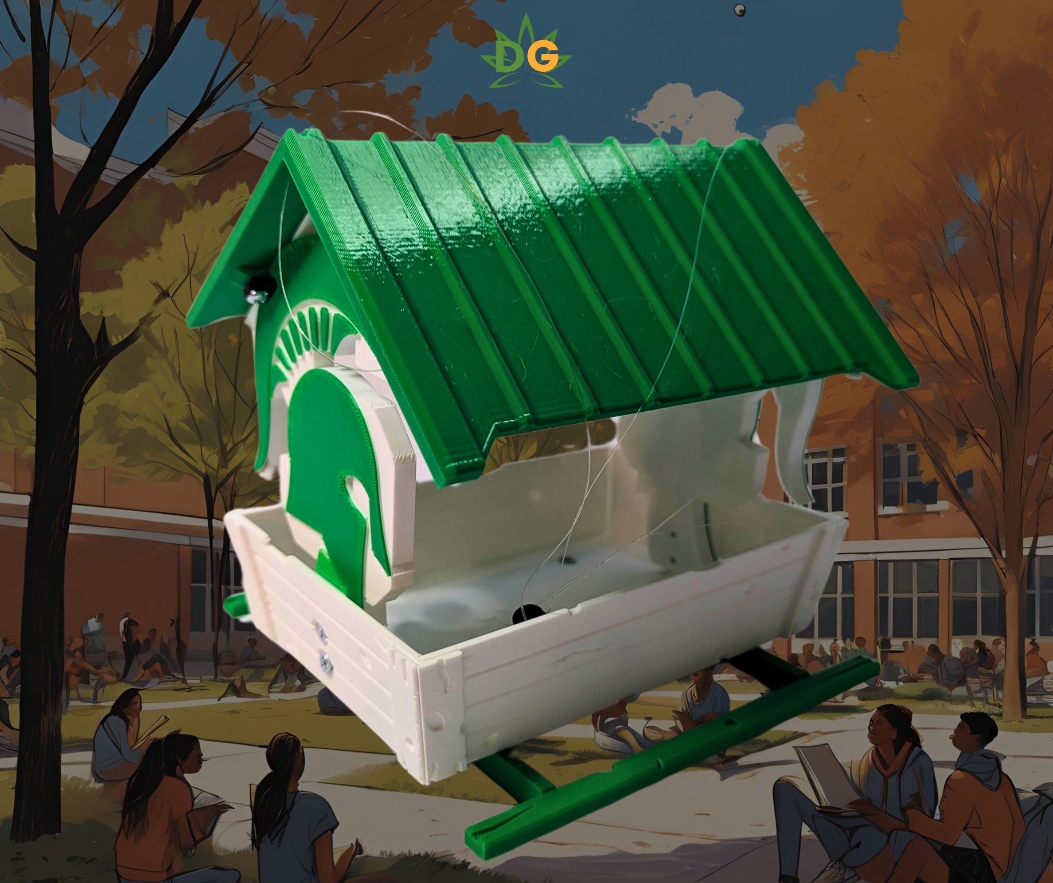 Michigan Sports Themed Countryside Bird Feeder | Outdoor Wildlife Accessory
