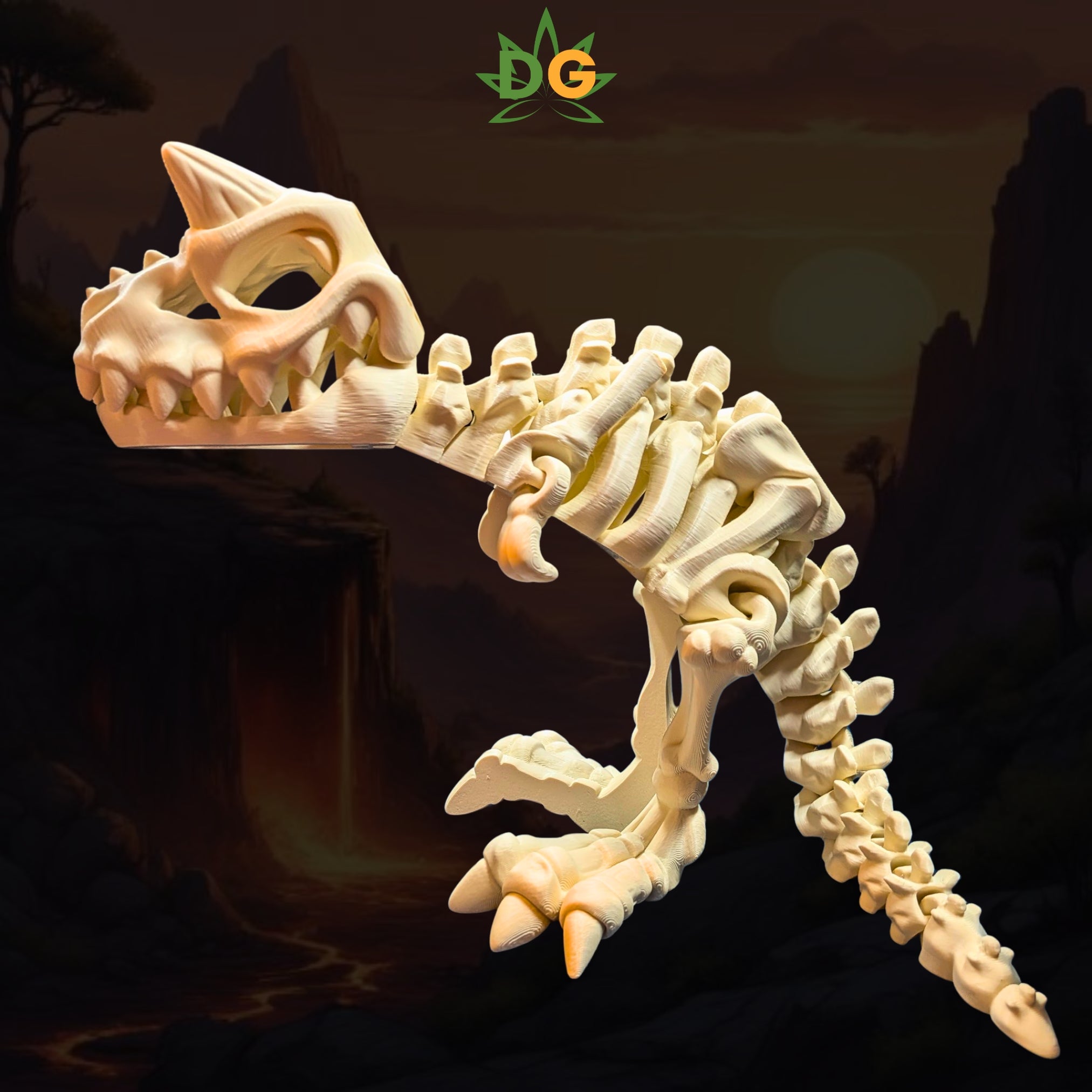 XL Carnotaurus Skeleton Figure
