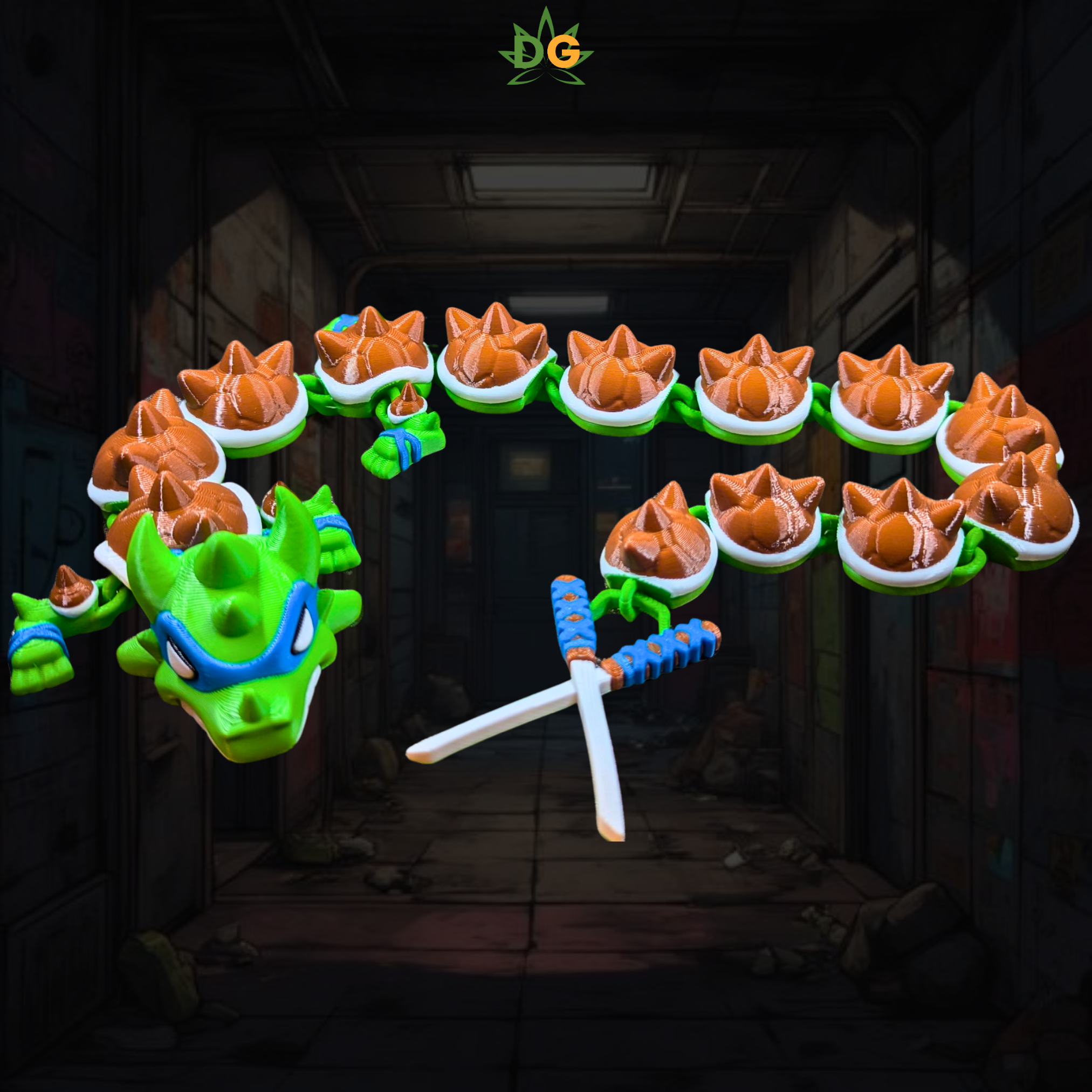 Ninja Dragon Turtle | 3D Printed Retro Gamer Collectible