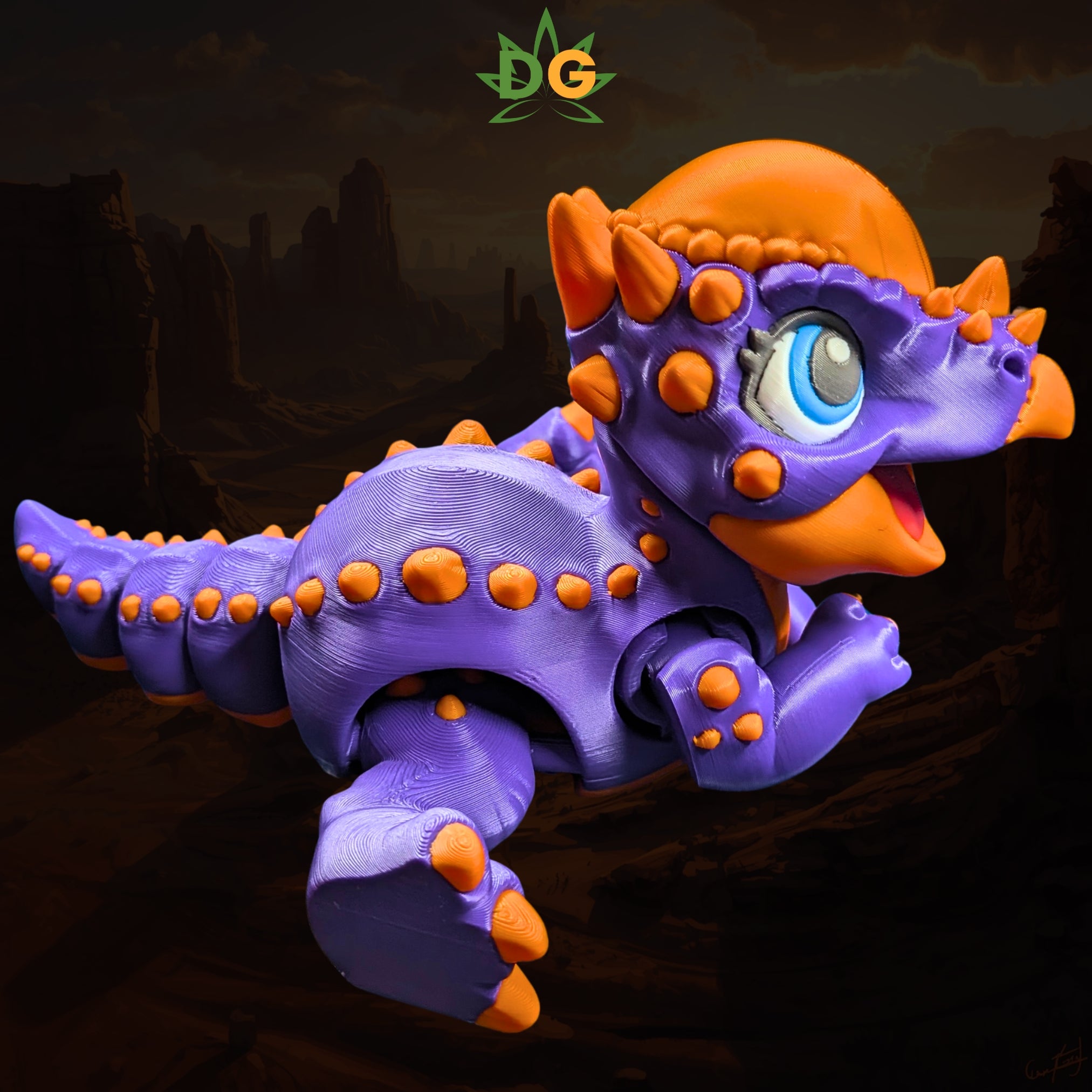 Articulated Cute Pachycephalosaurus