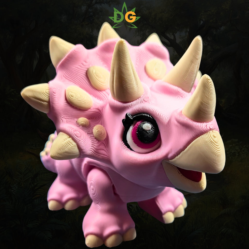 Baby Triceratops, Posable Dino Figure