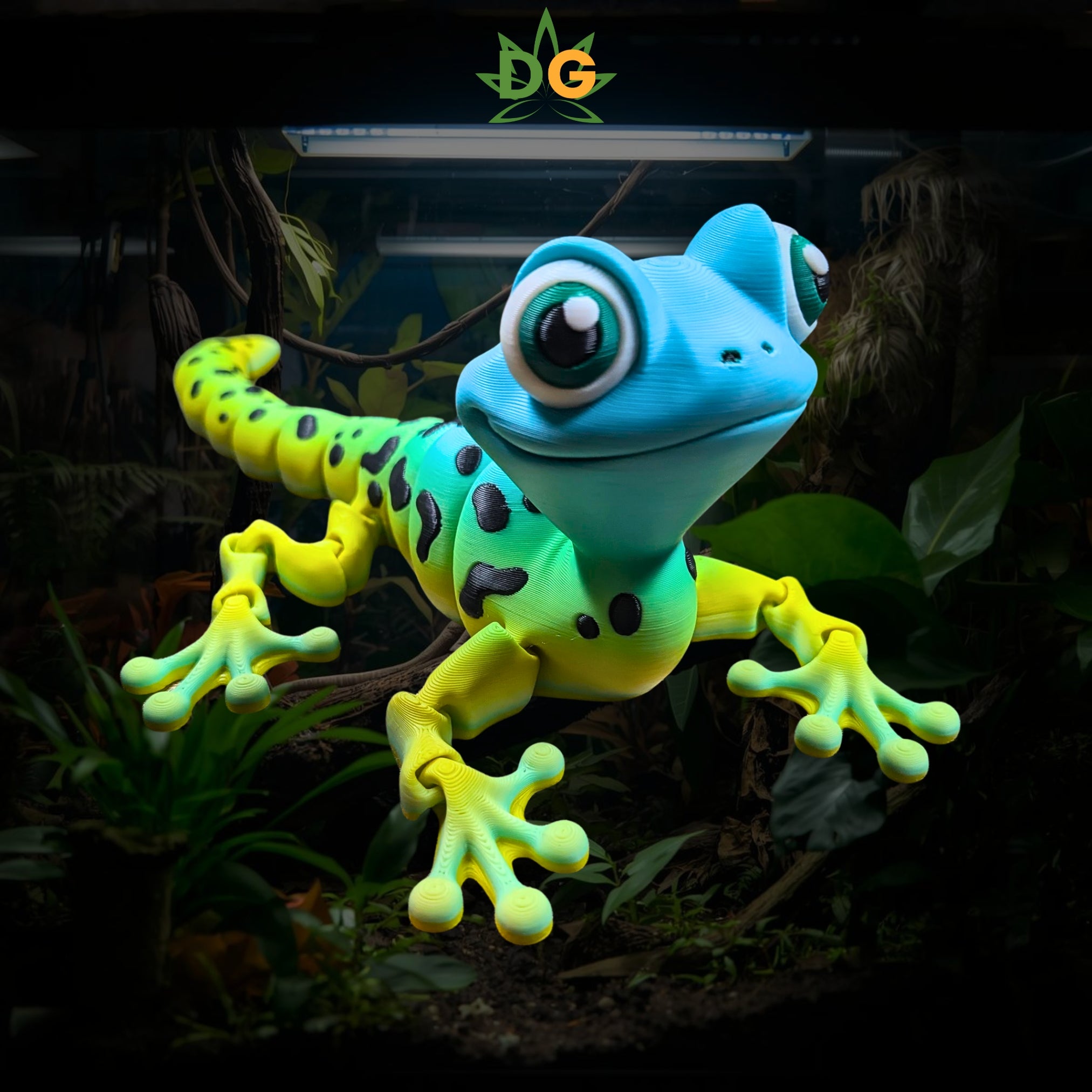 Flexi Gecko 3D Printed Fidget | Gradient Lizard