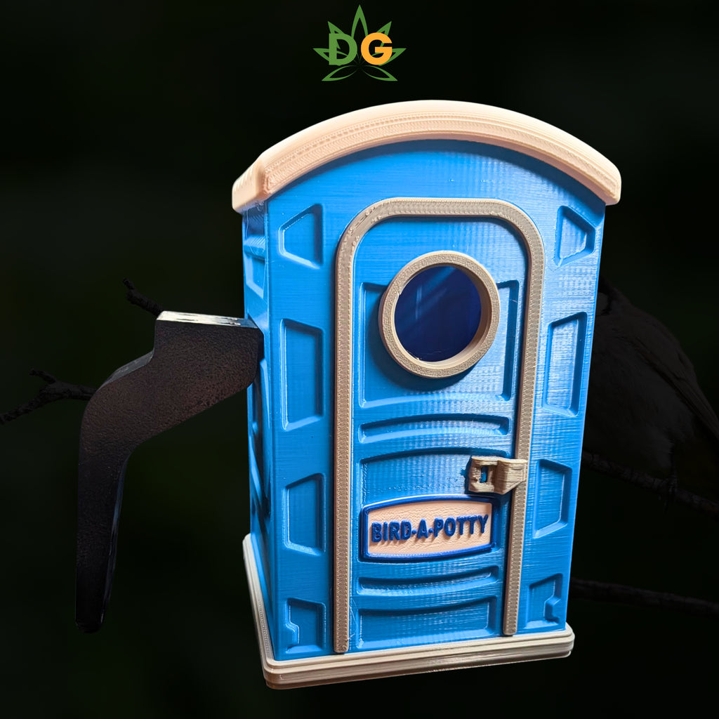 Bird-a-Potty - The Ultimate Porta-Potty Birdhouse | Post Mount Included