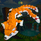 Double Tailed Fox Dragon Flexi, Articulated Gamer Decor