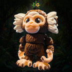 Articulated Marmoset Monkey Figurine
