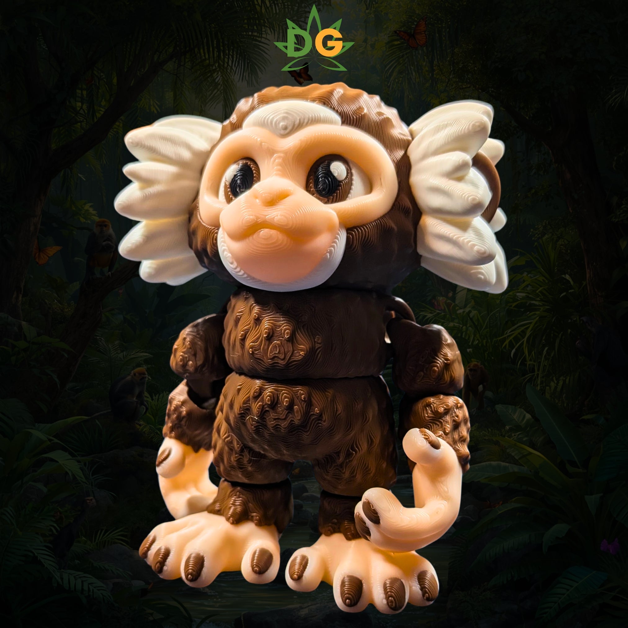 Articulated Marmoset Monkey Figurine
