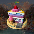 Delicious Cake Slice Fairy House with LED Light