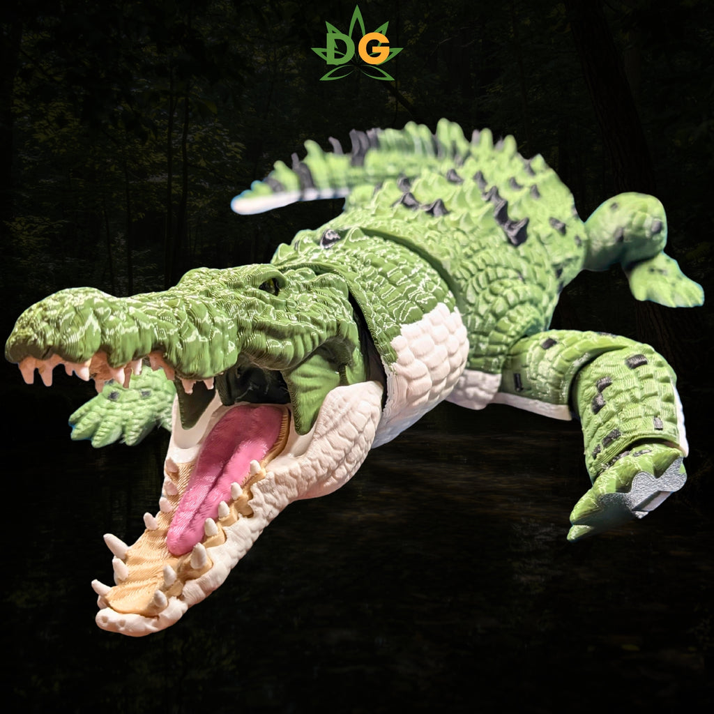 XL Flexi Saltwater Crocodile | 3D Printed Articulated Reptile Figure