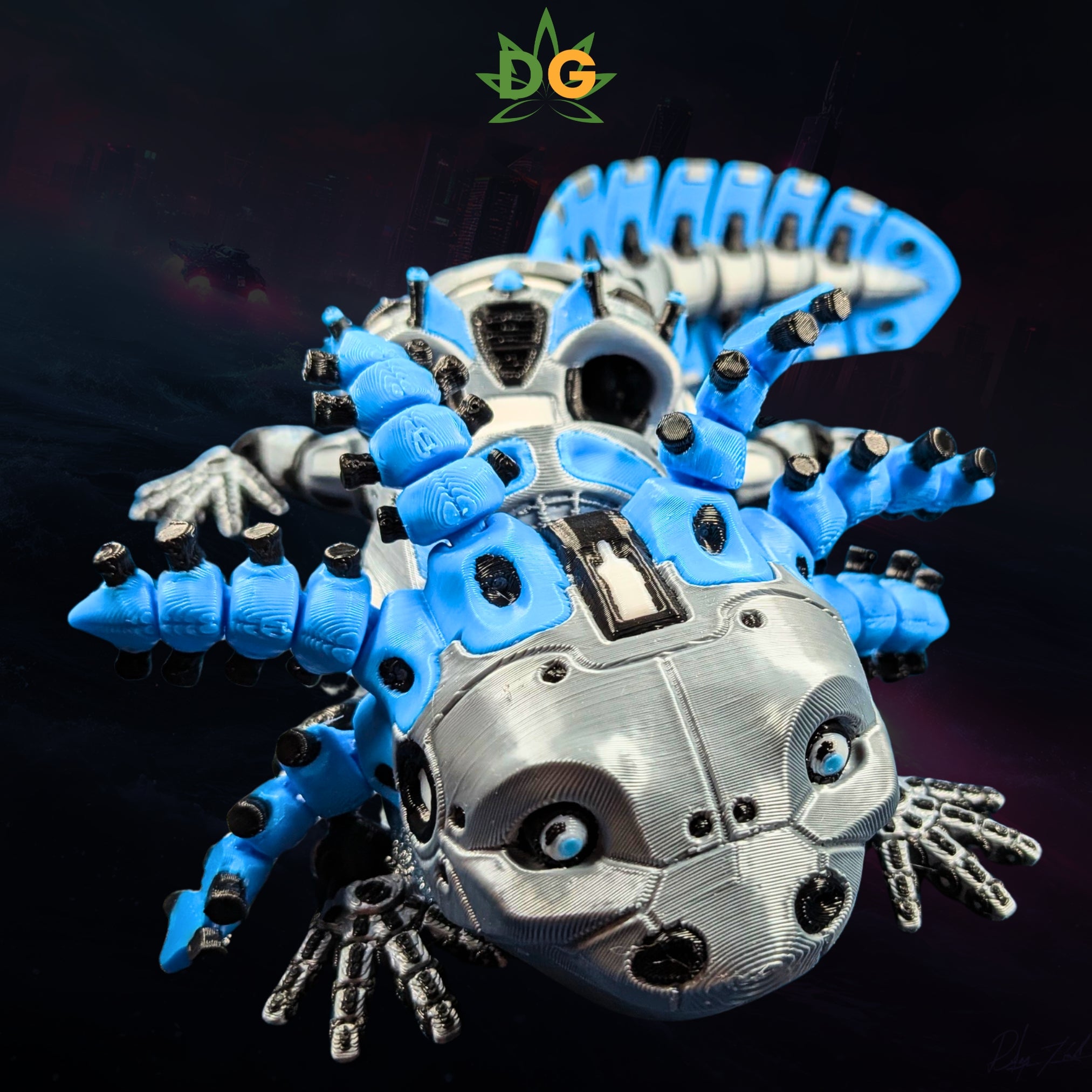 Articulated Mecha Axolotl Figurine