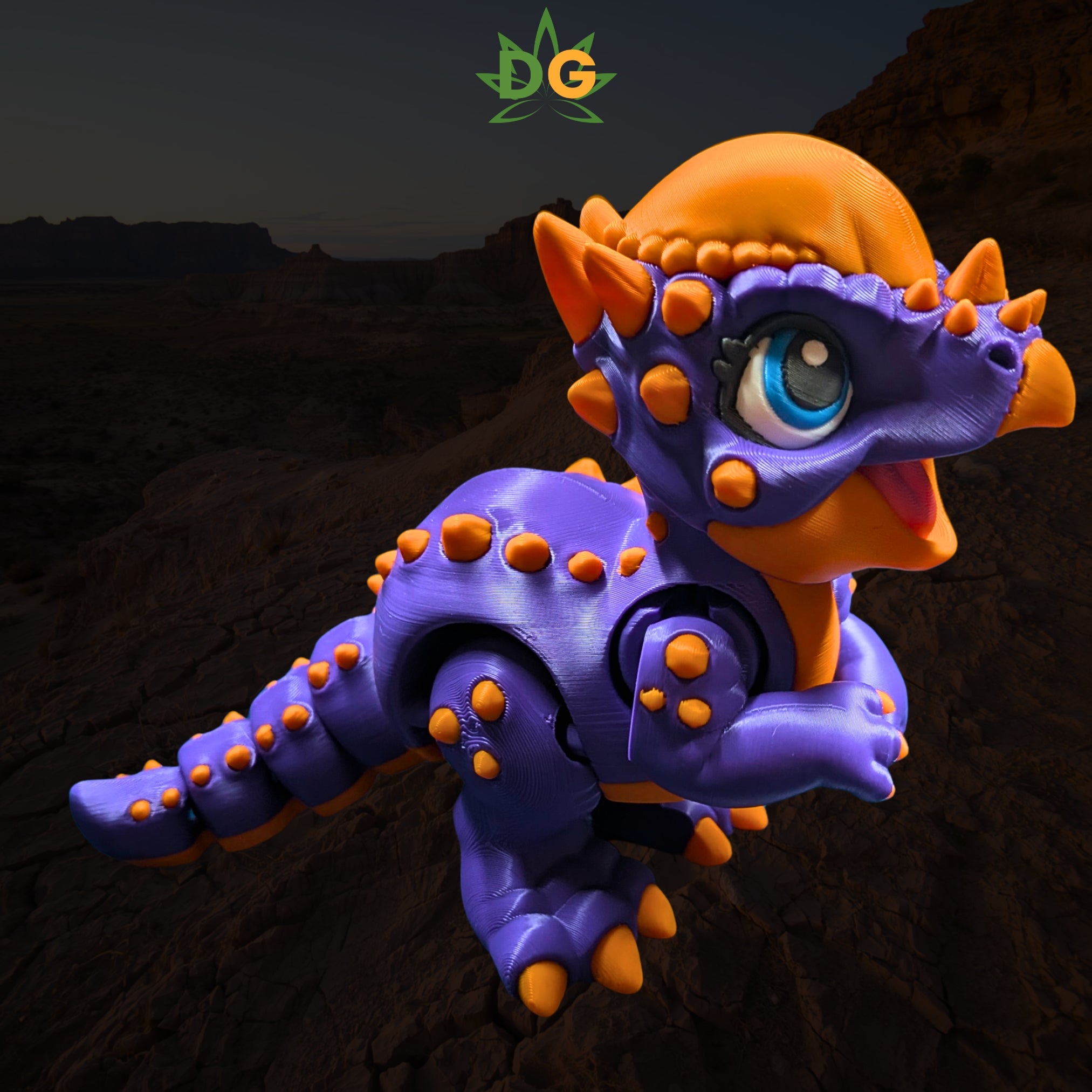 Articulated Cute Pachycephalosaurus
