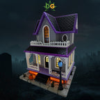 Ghoulishly Haunted House: Light-Up Halloween Decor, Intricate Details, Detachable Roof for Easy Custom Lighting!