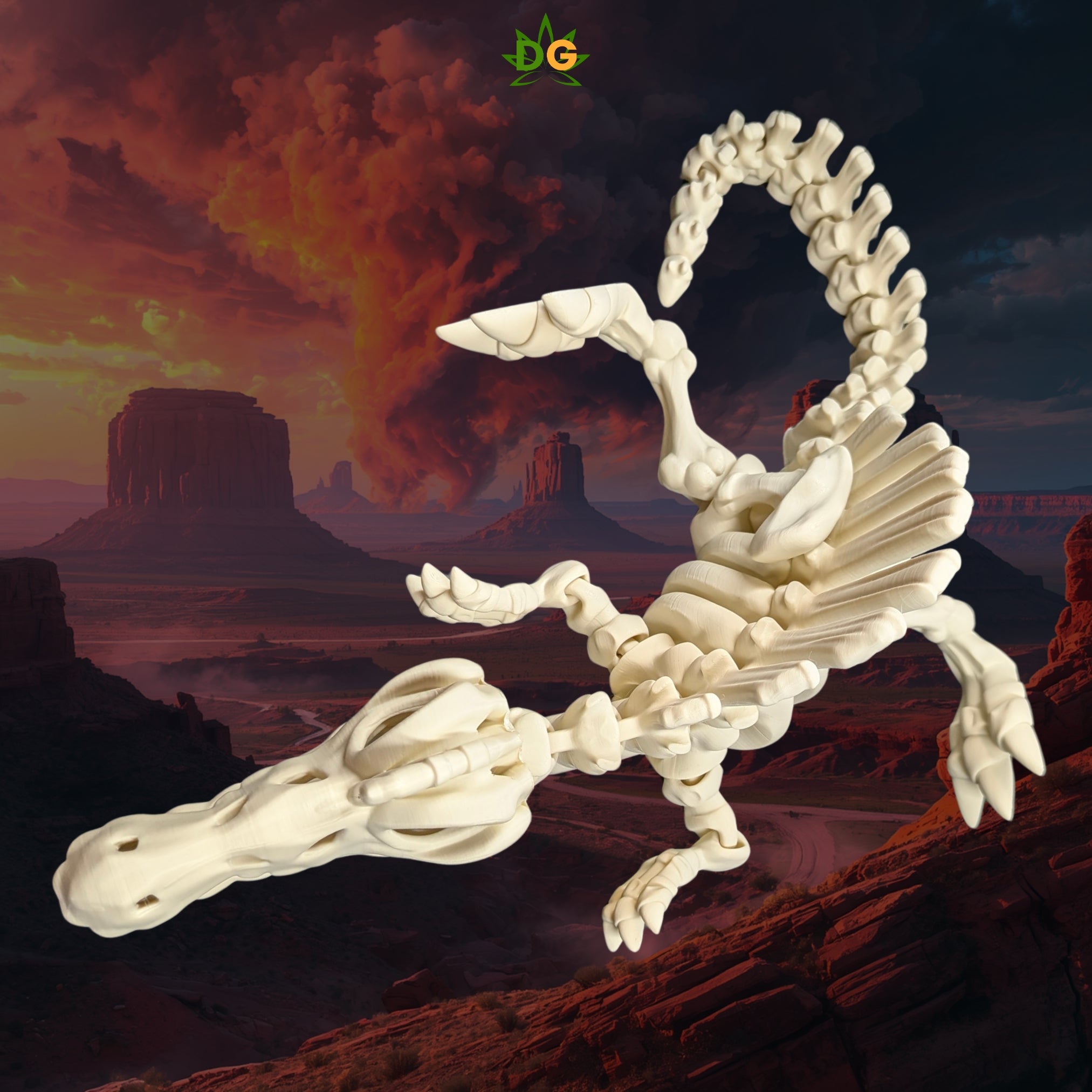 XL Articulated Spinosaurus Skeleton Figurine
