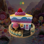 Delicious Cake Slice Fairy House with LED Light