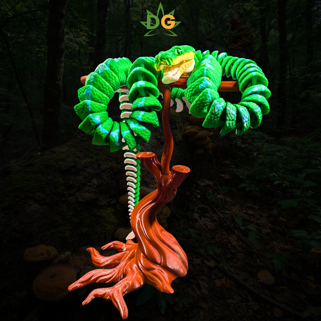 Green Tree Python Flexi with Glass Eyes