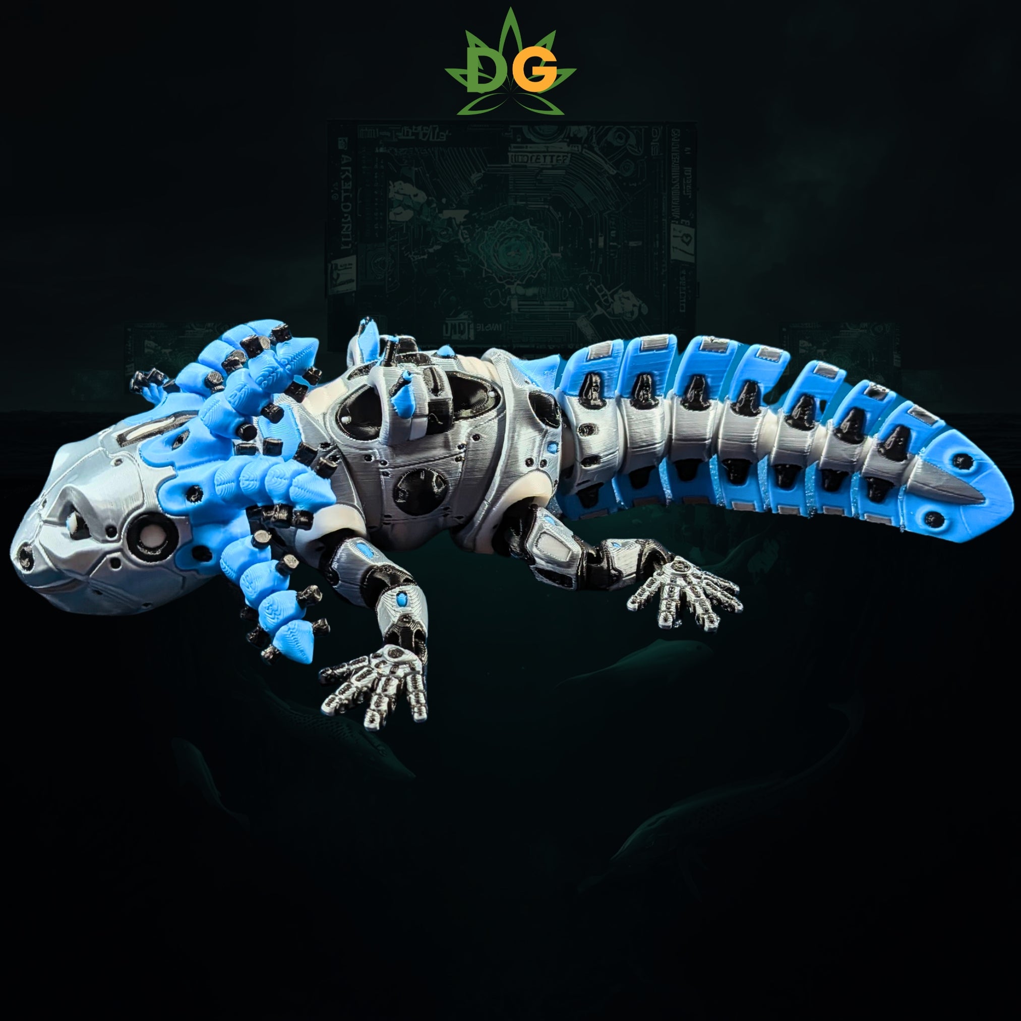 Articulated Mecha Axolotl Figurine