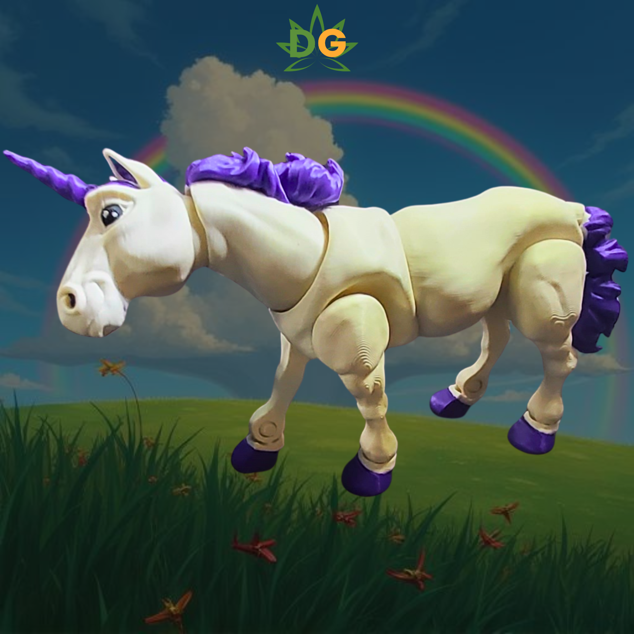 Flexi Unicorn Figure | 3D Printed Magical Creature with Multiple Colors!