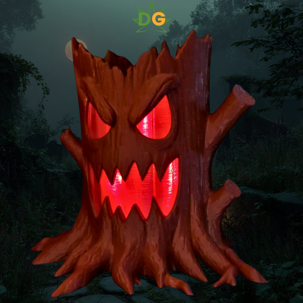Scary Face Tree Stump Light