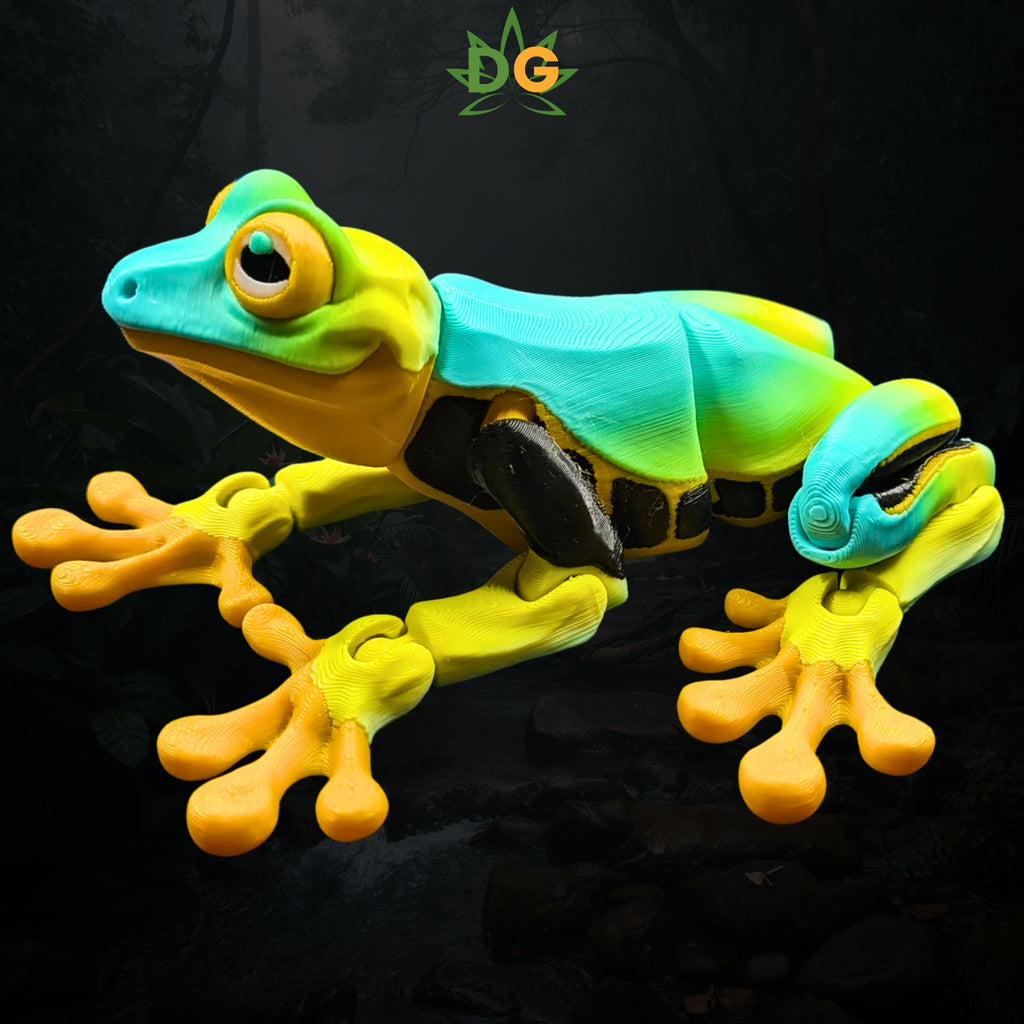 Articulated Tropical Tree Frog Figurine
