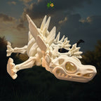 XL Bone White Skeleton Stegosaurus 3D Printed Desk Accessory