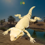 Desert Tan Bearded Dragon Flexi with a desert oasis behind him