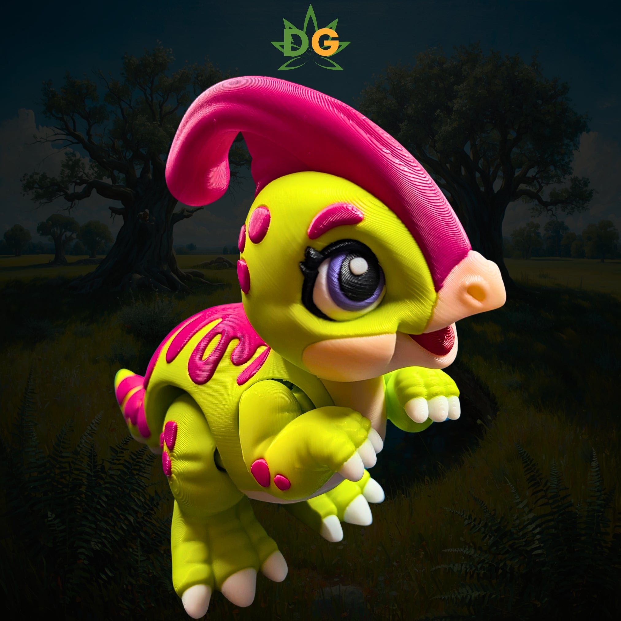 Cute Parasaurolophus Flexi Figure