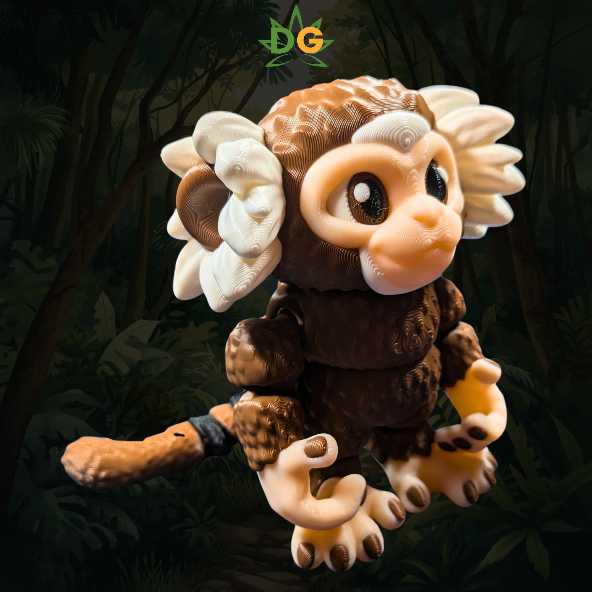 Articulated Marmoset Monkey Figurine