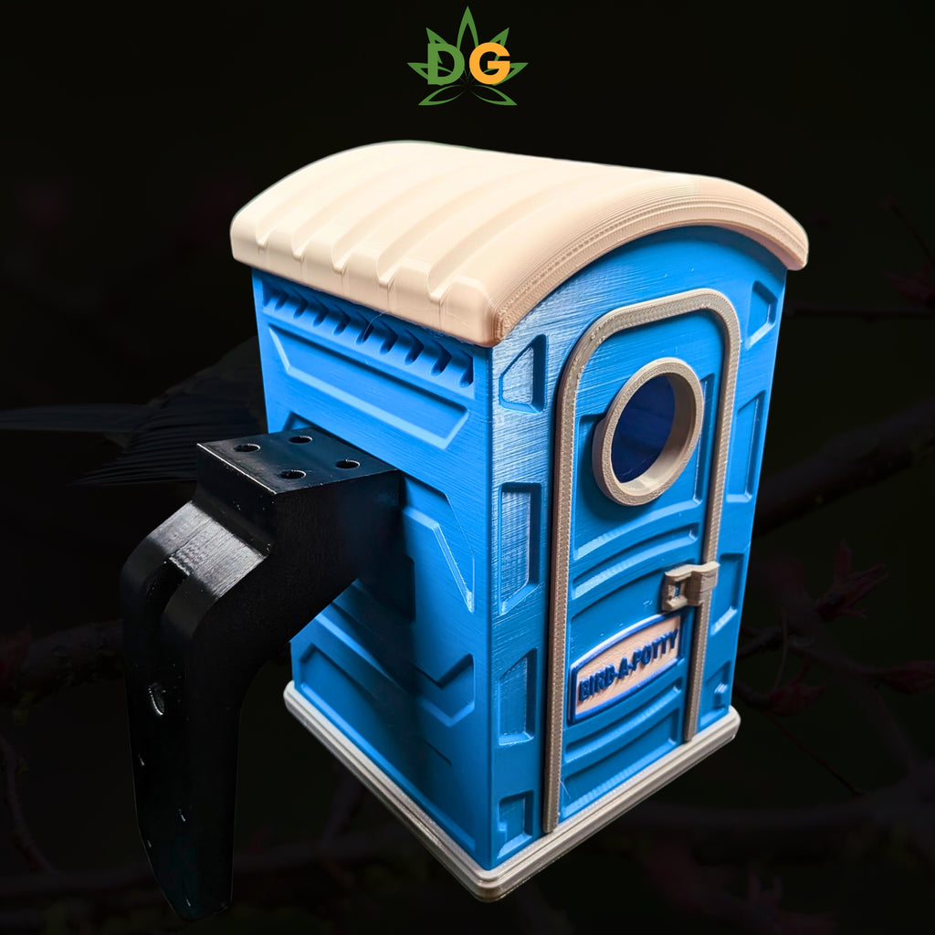 Bird-a-Potty - The Ultimate Porta-Potty Birdhouse | Post Mount Included