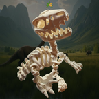 Flexi 3D Printed Articulated XL Skeleton Velociraptor Desk Pet