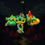 Retro Gaming Dragon Turtle Flexi Desk Pet 3D Printed