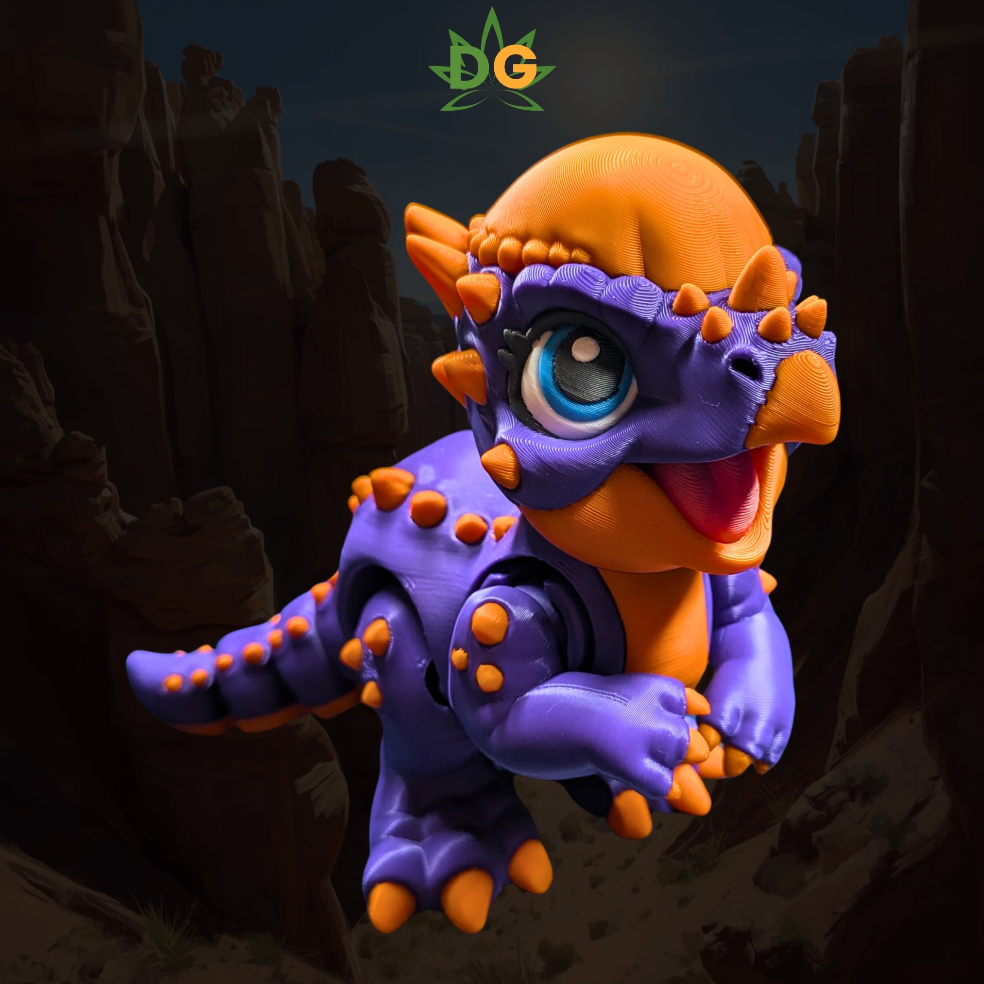 Articulated Cute Pachycephalosaurus
