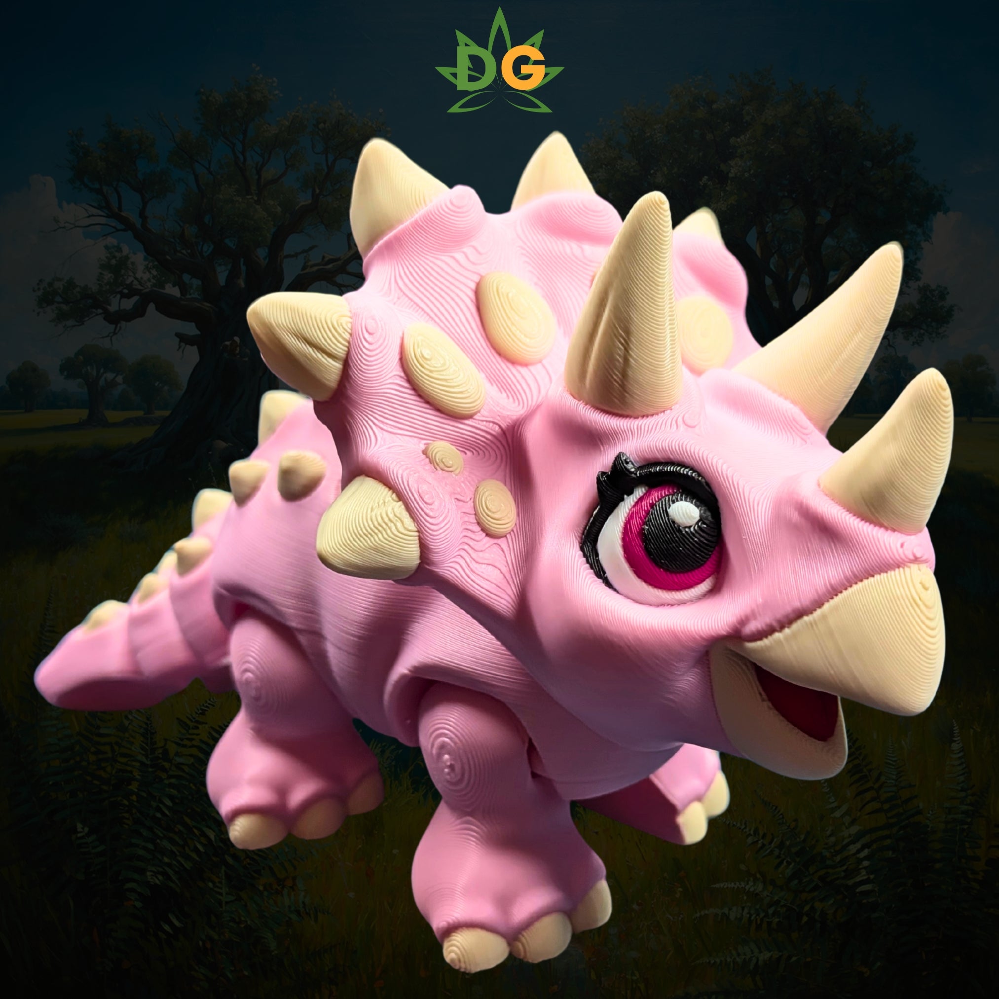 Baby Triceratops, Posable Dino Figure