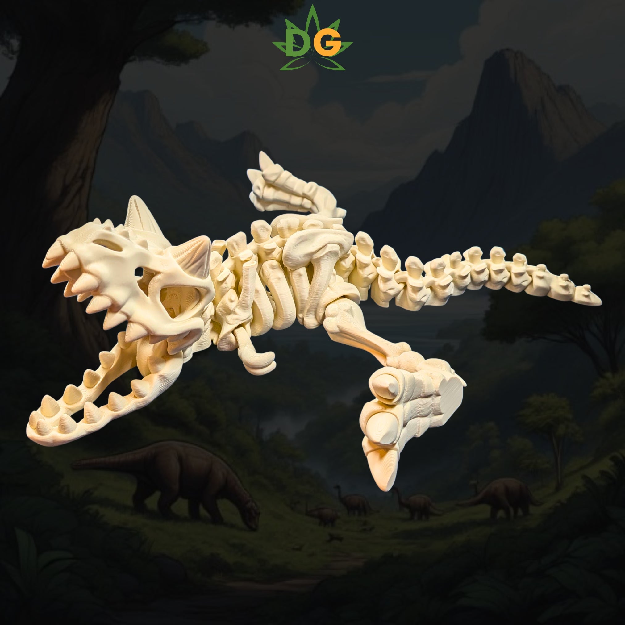 XL Carnotaurus Skeleton Figure