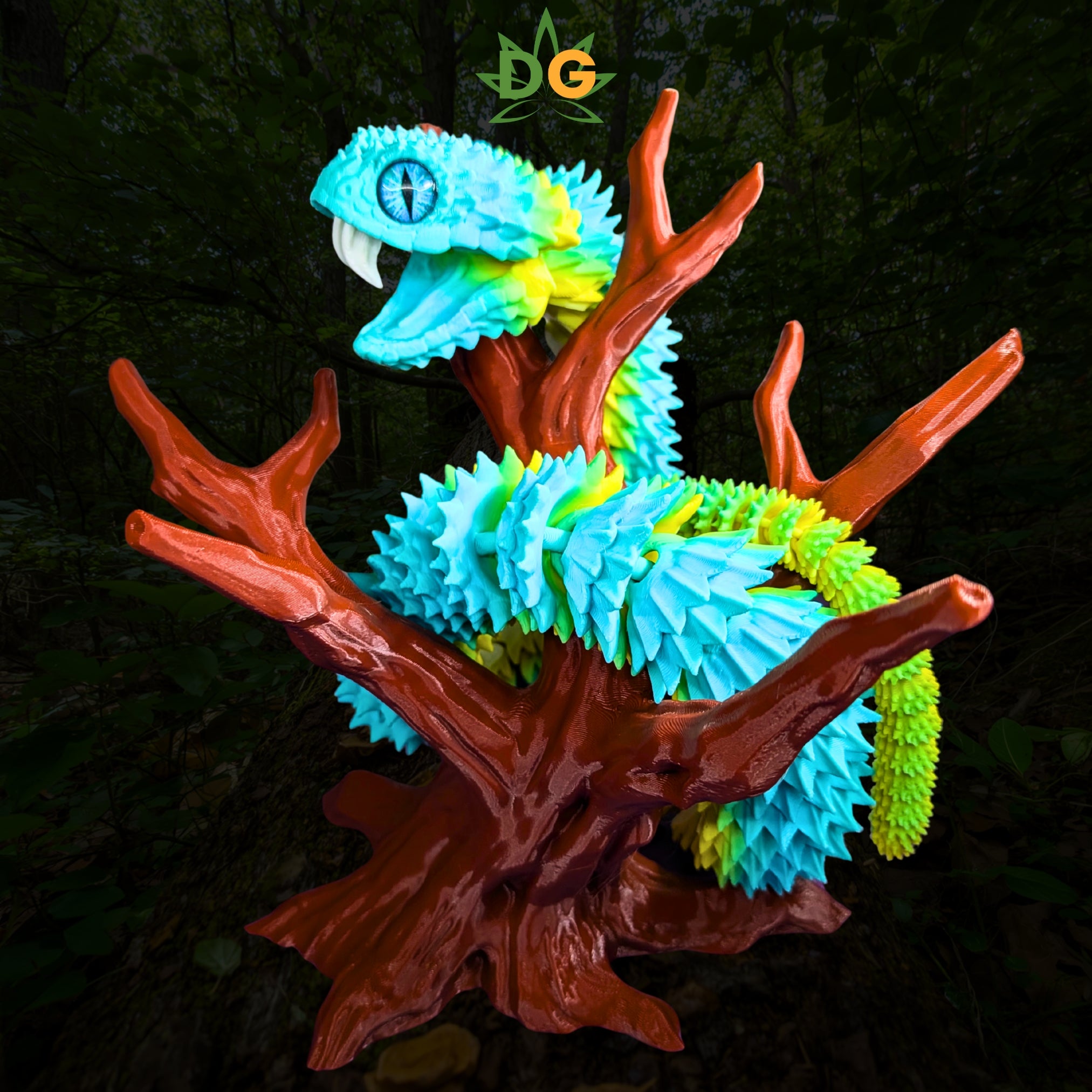 Bush Viper Snake with Glass Eyes