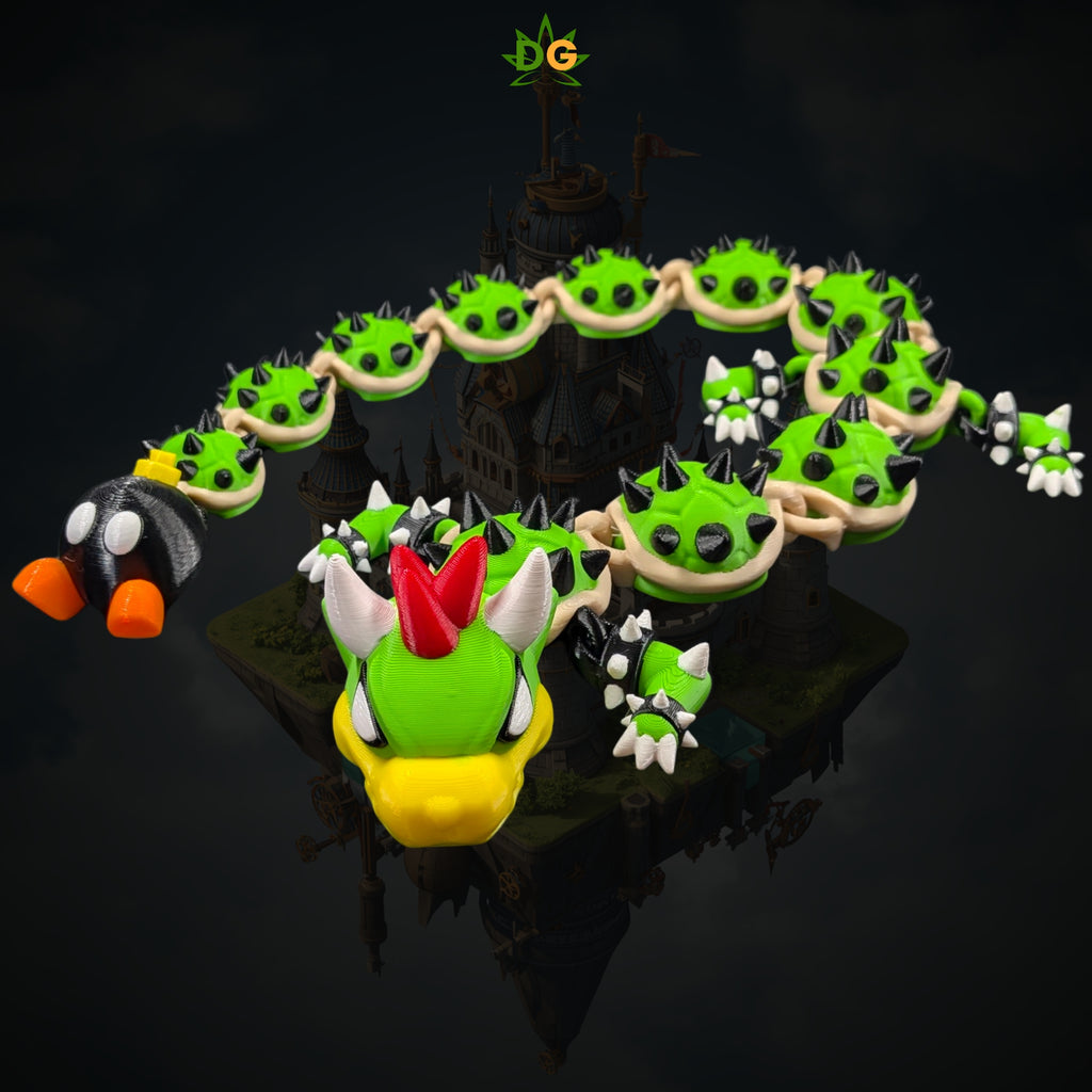 Final Castle Boss Flexi Dragon - Articulated 3D Printed Retro Gaming Beast