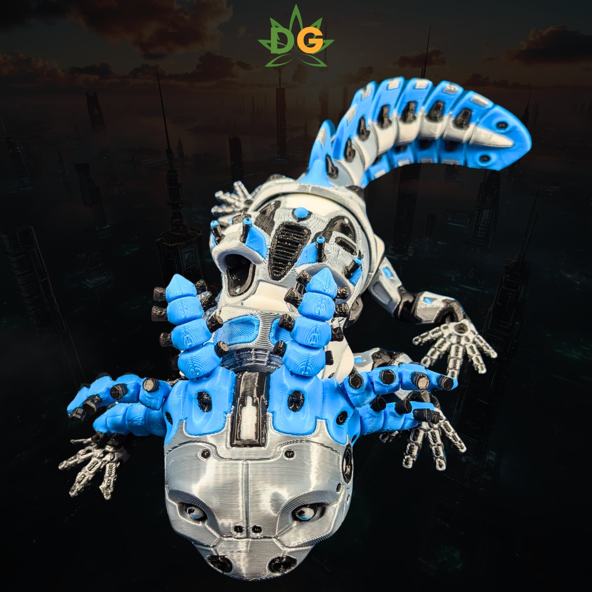Articulated Mecha Axolotl Figurine