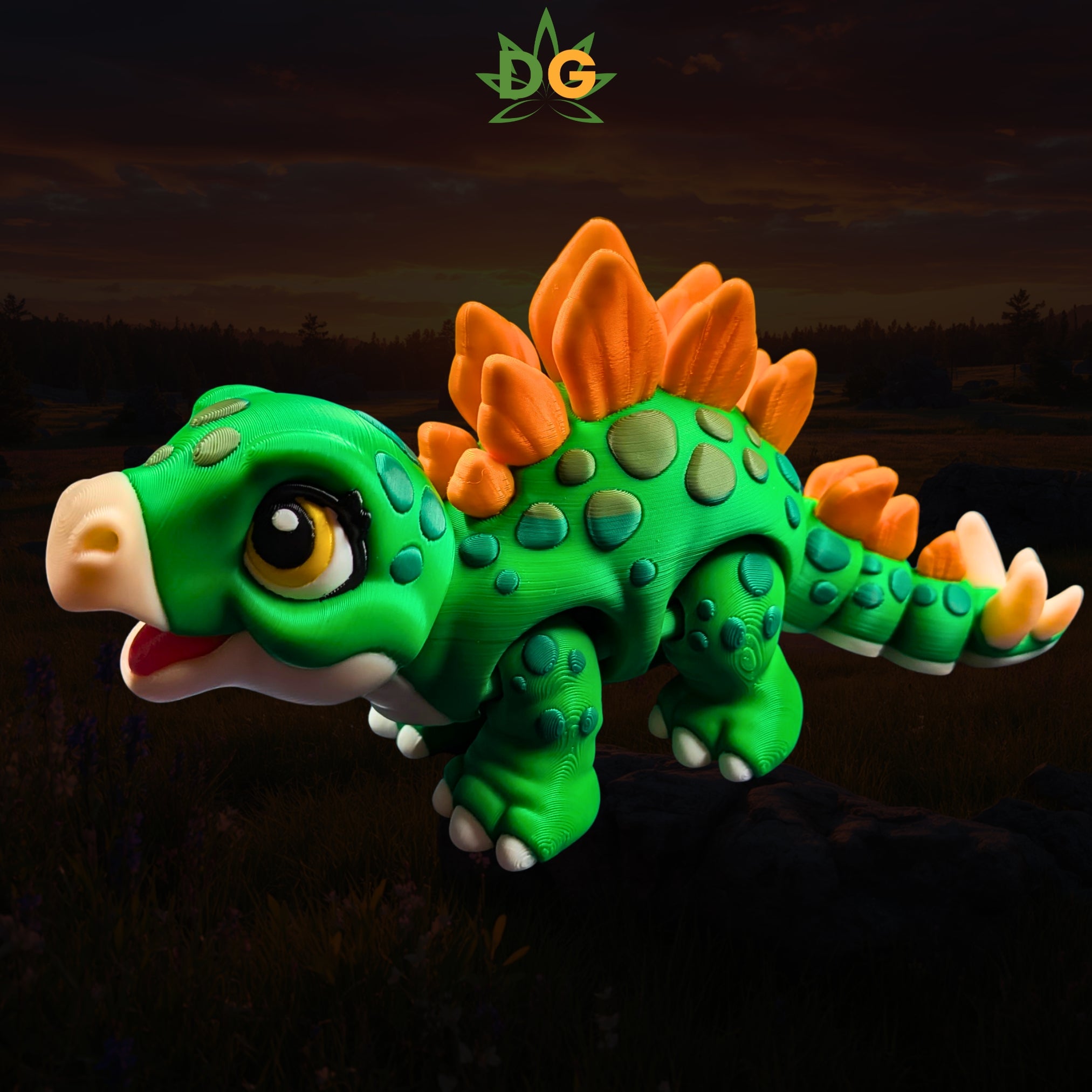 Baby Stegosaurus Articulated Figurine