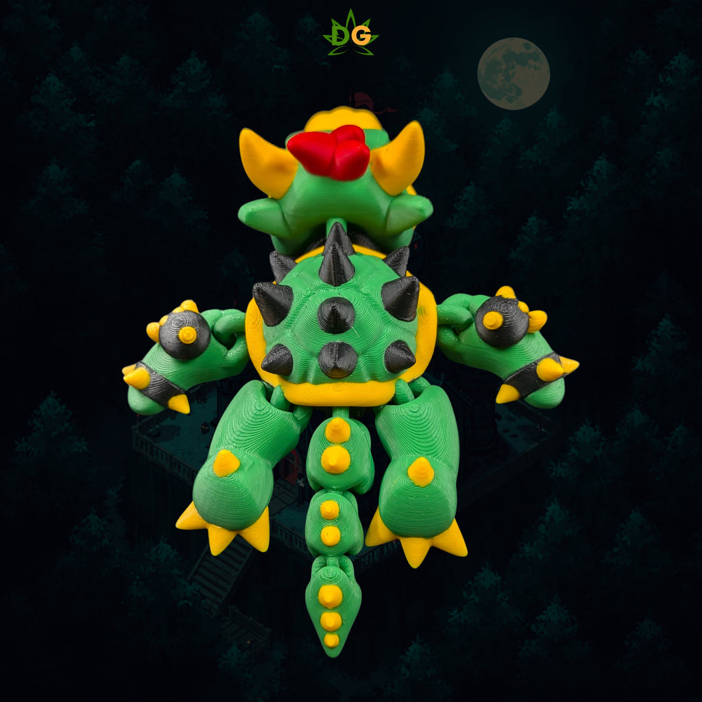 Retro Gaming Dragon Turtle Flexi Desk Pet 3D Printed