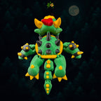 Retro Gaming Dragon Turtle Flexi Desk Pet 3D Printed