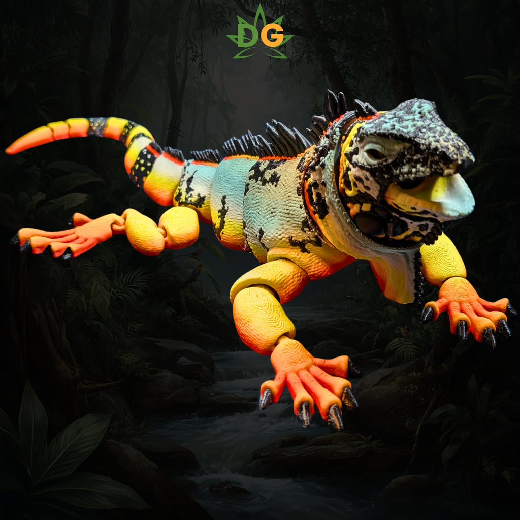 Realistic 3D Printed Iguana Flexi