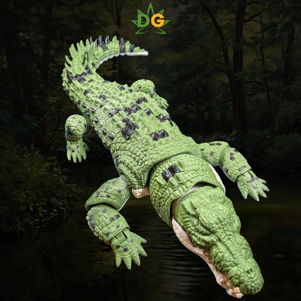 XL Flexi Saltwater Crocodile | 3D Printed Articulated Reptile Figure