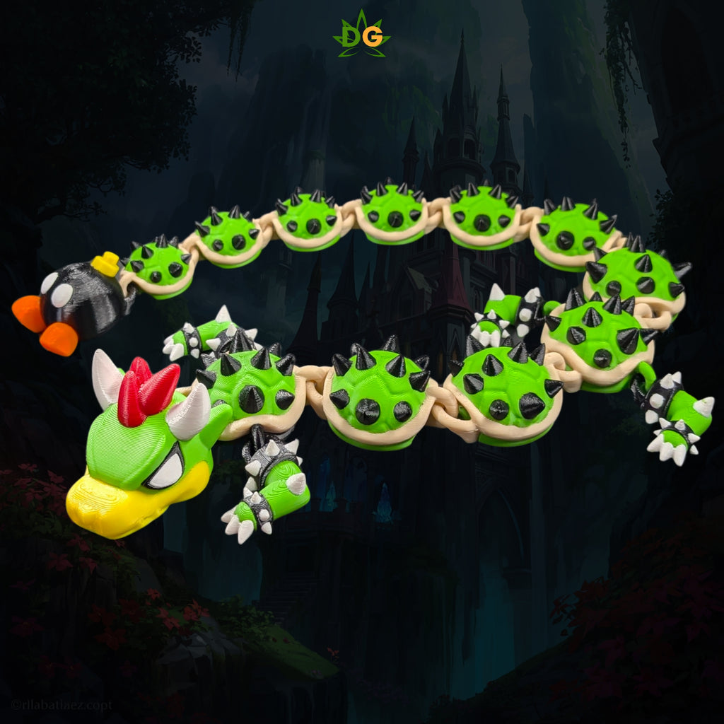 Final Castle Boss Flexi Dragon - Articulated 3D Printed Retro Gaming Beast