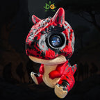 Baby Carnotaurus Figure – Animated Electronic Eye Dinosaur | USB-C Powered & Animated Desk Pet - close-up texture and filamen