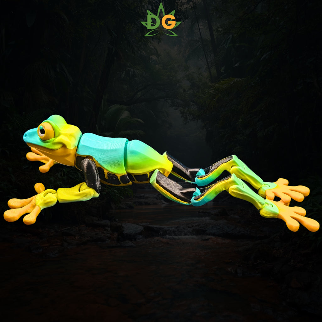 Articulated Tropical Tree Frog Figurine