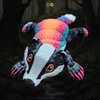 Rainbow Badger Flexi | Articulated Forest Animal