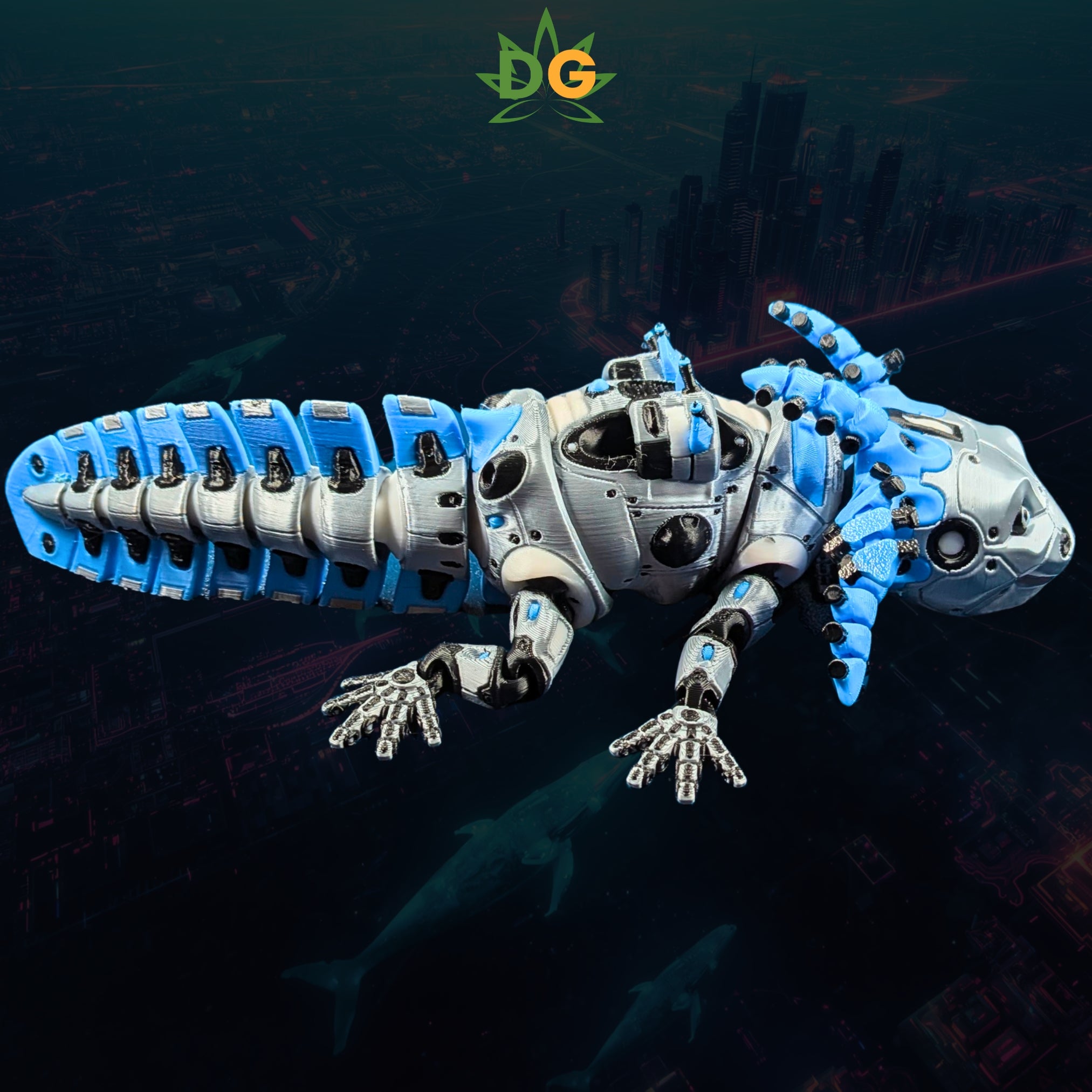 Articulated Mecha Axolotl Figurine