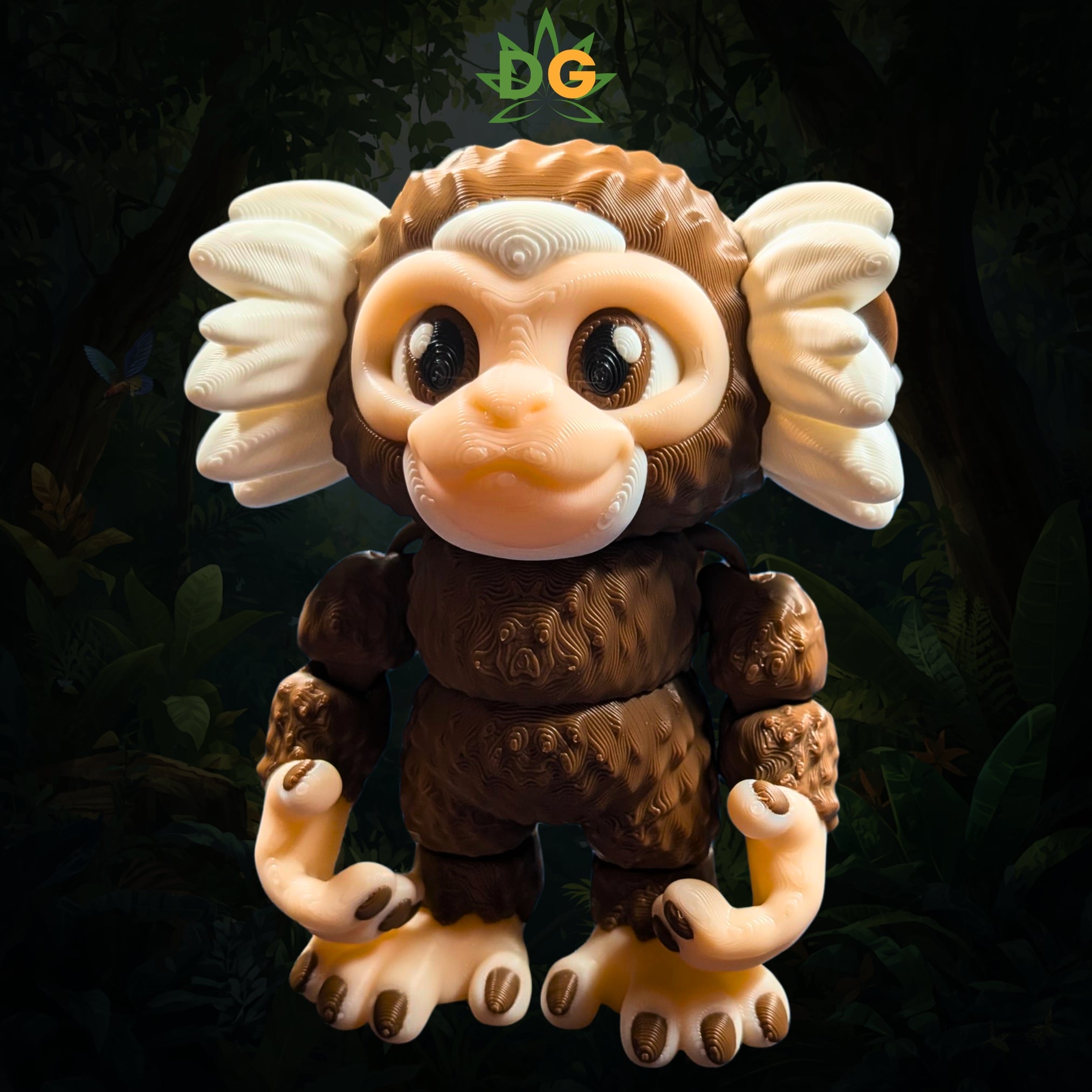 Articulated Marmoset Monkey Figurine