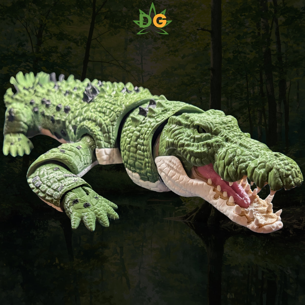 XL Flexi Saltwater Crocodile | 3D Printed Articulated Reptile Figure