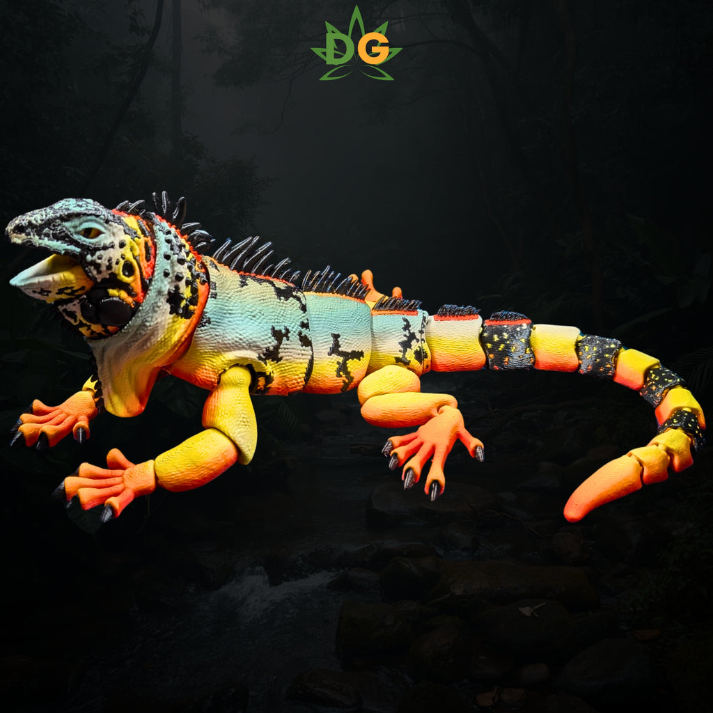 Realistic 3D Printed Iguana Flexi