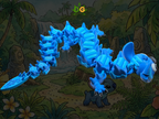 Articulated Blue & Pink Alien Flexi Figure - 3D Printed Tropical Creature